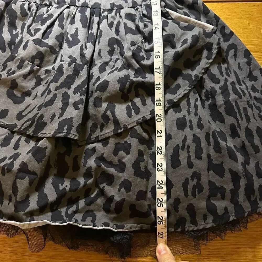 Harajuku cheetah dress gray black 10